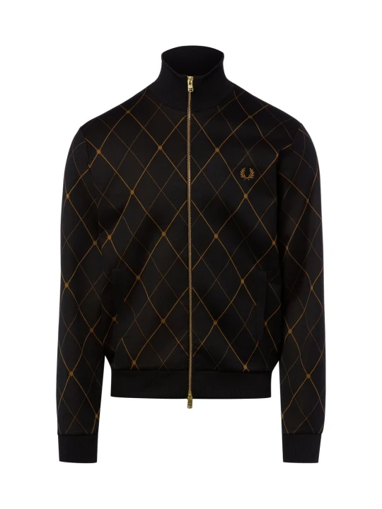 Zdjęcie produktu Fred Perry bluza z kapturem Mężczyźni Sztuczne włókno czarny