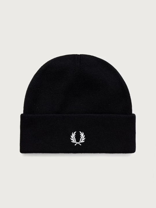 Zdjęcie produktu Fred Perry czapka beanie z wełną czarny