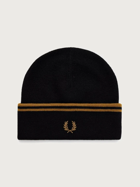 Zdjęcie produktu Fred Perry czapka beanie z wełną czarny