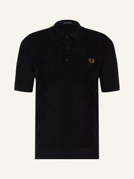 Zdjęcie produktu Fred Perry Dzianinowa Koszulka Polo schwarz CZARNY