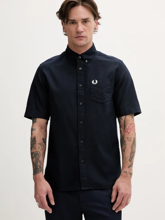 Zdjęcie produktu Fred Perry koszula bawełniana granatowy