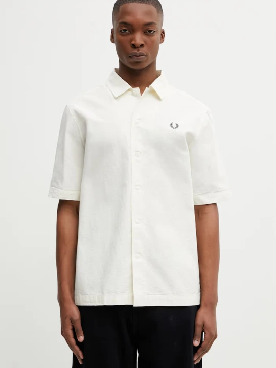 Zdjęcie produktu Fred Perry koszula bawełniana beżowy