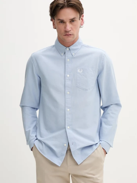 Zdjęcie produktu Fred Perry koszula bawełniana niebieski