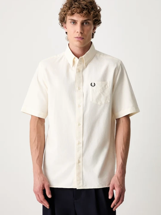 Zdjęcie produktu Fred Perry koszula męska bawełniana beżowy