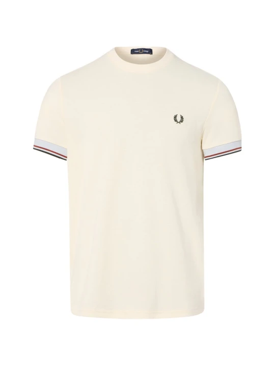 Zdjęcie produktu Fred Perry koszulka Mężczyźni Bawełna (100%) beżowy