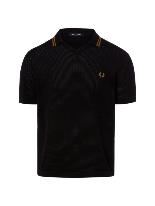 Zdjęcie produktu Fred Perry koszulka polo Mężczyźni Bawełna (100%) czarny
