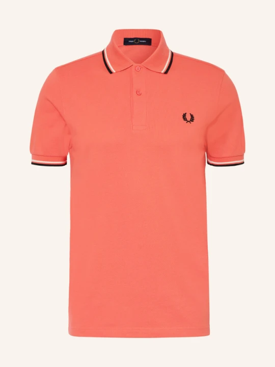 Zdjęcie produktu Fred Perry Koszulka Polo Z Pikowanym Wzorem rot ŁOSOSIOWY