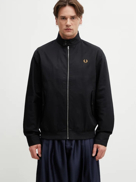 Zdjęcie produktu Fred Perry kurtka przejściowa męska z bawełną czarny
