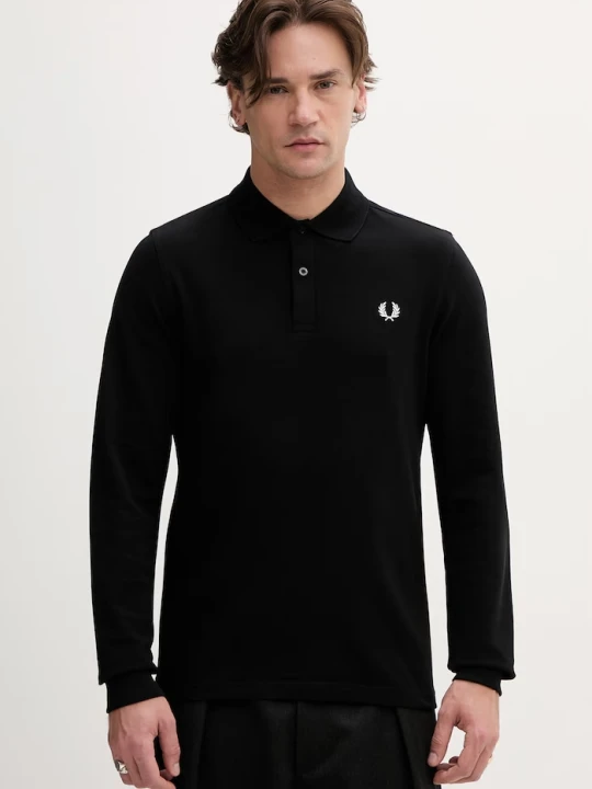 Zdjęcie produktu Fred Perry longsleeve bawełniany czarny