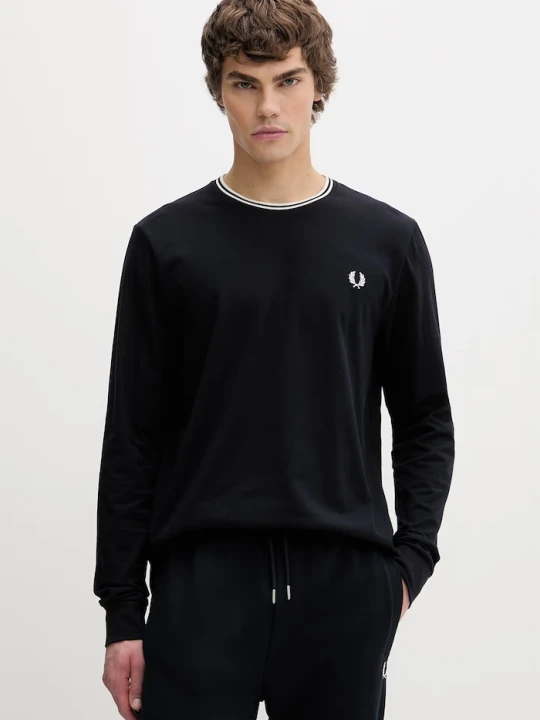 Zdjęcie produktu Fred Perry longsleeve bawełniany granatowy