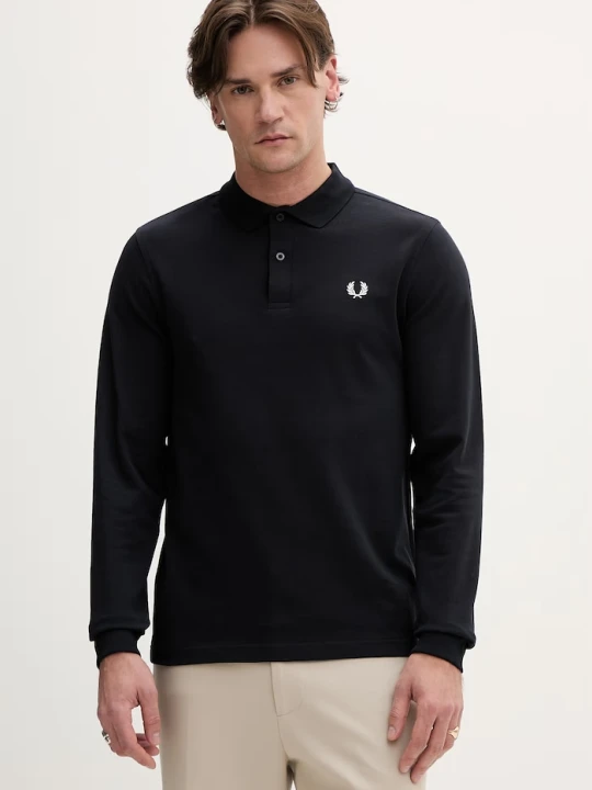 Zdjęcie produktu Fred Perry longsleeve bawełniany granatowy
