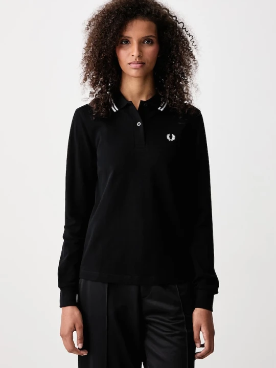 Zdjęcie produktu Fred Perry longsleeve damski bawełniany czarny