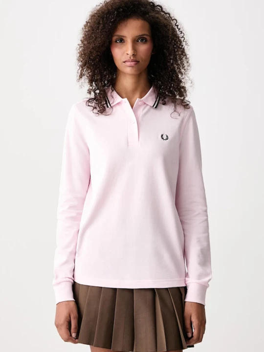 Zdjęcie produktu Fred Perry longsleeve damski bawełniany różowy