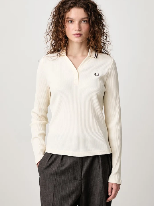 Zdjęcie produktu Fred Perry longsleeve z bawełną damski