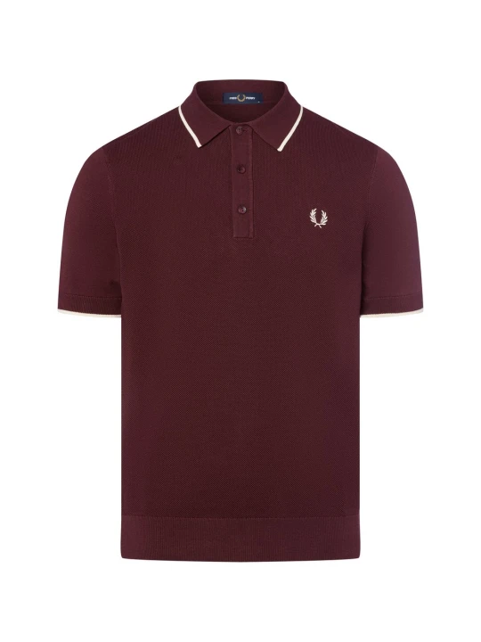 Zdjęcie produktu Fred Perry koszula z dzianiny Mężczyźni Bawełna czerwony