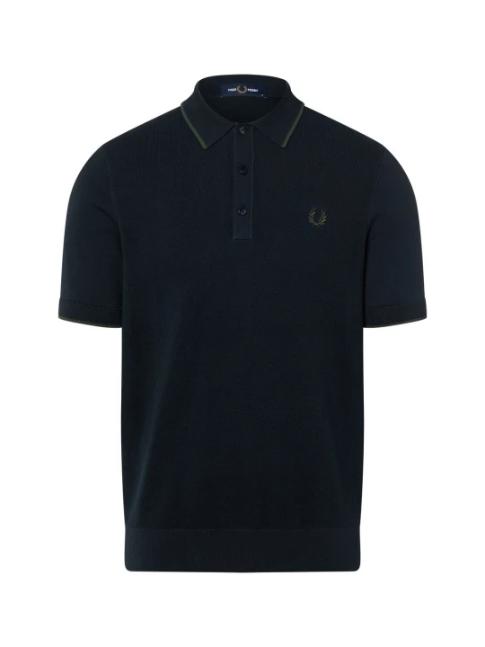 Zdjęcie produktu Fred Perry koszula z dzianiny Mężczyźni Bawełna niebieski