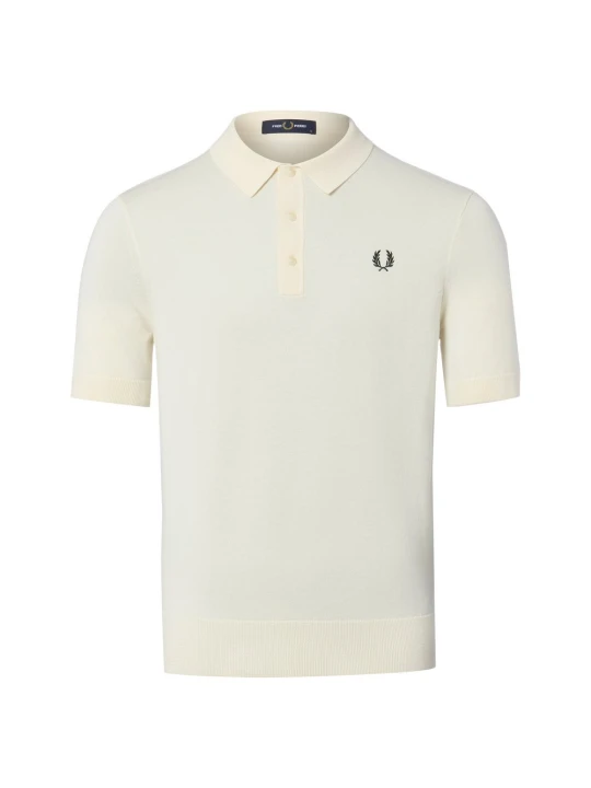 Zdjęcie produktu Fred Perry koszulka polo z dzianiny Mężczyźni Bawełna beżowy