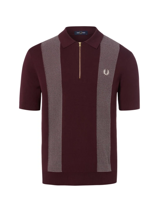 Zdjęcie produktu Fred Perry koszulka polo z dzianiny Mężczyźni Bawełna czerwony | biały