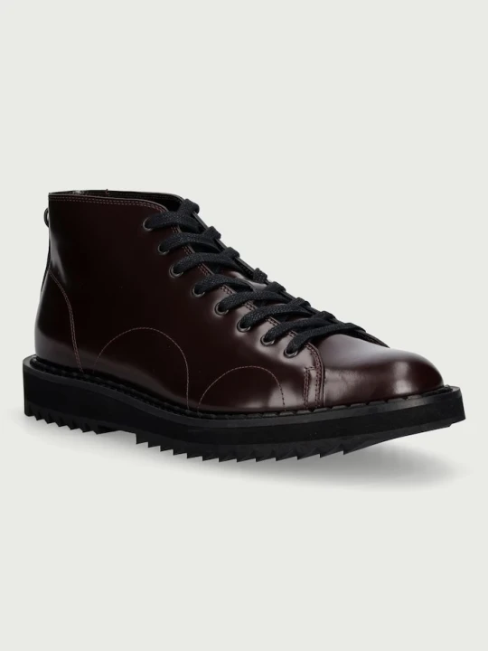 Zdjęcie produktu Fred Perry półbuty męskie skórzane G Cox x FP Monkey bordowy