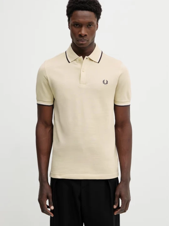 Zdjęcie produktu Fred Perry polo bawełniane beżowy