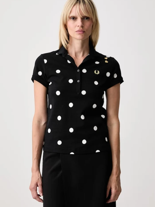 Zdjęcie produktu Fred Perry polo damskie bawełniane czarny