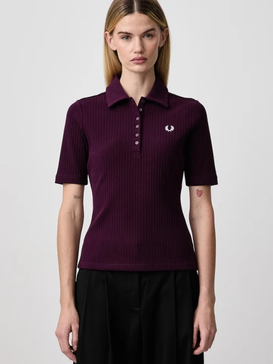 Zdjęcie produktu Fred Perry polo damskie z bawełną fioletowy