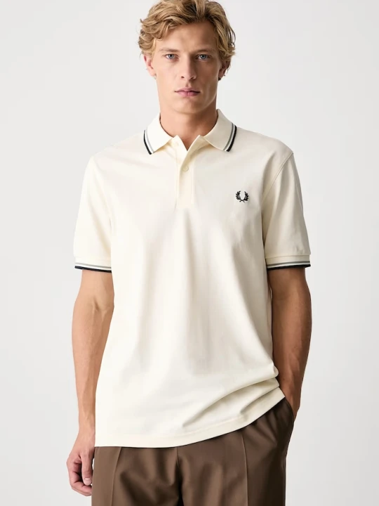 Zdjęcie produktu Fred Perry polo męskie bawełniane beżowy