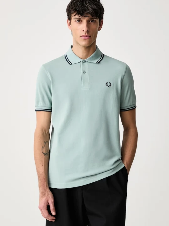 Zdjęcie produktu Fred Perry polo męskie bawełniane turkusowy