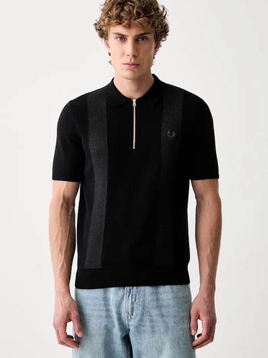Zdjęcie produktu Fred Perry polo męskie z bawełną czarny