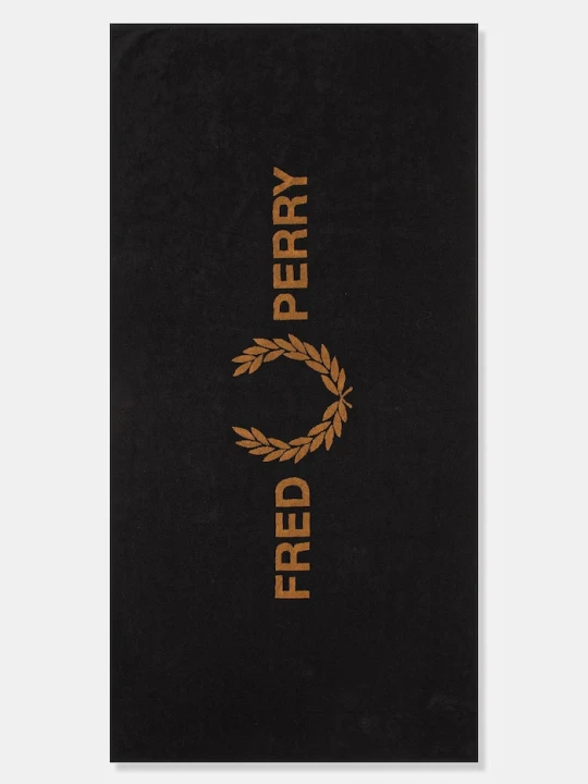 Zdjęcie produktu Fred Perry ręcznik plażowy bawełniany czarny