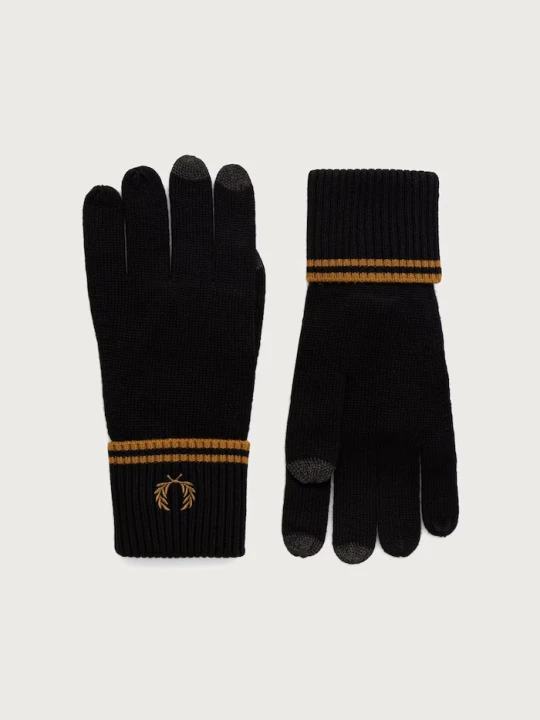 Zdjęcie produktu Fred Perry rękawiczki z wełną czarny