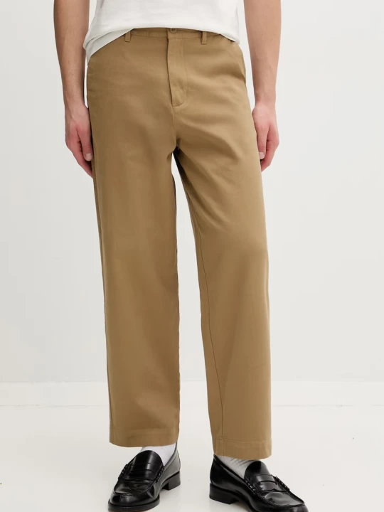 Zdjęcie produktu Fred Perry spodnie bawełniane Straight Leg Twill Trouser