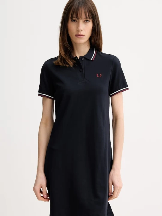 Zdjęcie produktu Fred Perry sukienka bawełniana z elastanem granatowy