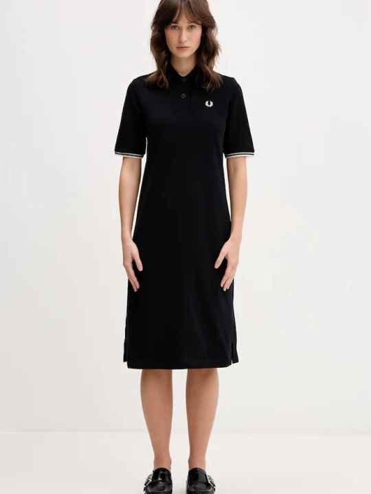 Zdjęcie produktu Fred Perry sukienka bawełniana czarny