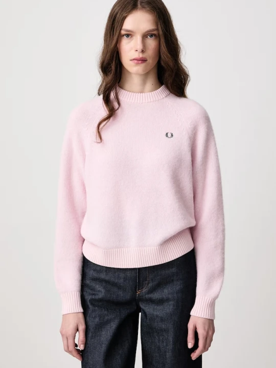 Zdjęcie produktu Fred Perry sweter damski z wełną różowy