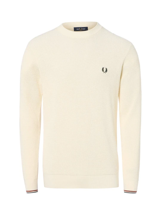 Zdjęcie produktu Fred Perry Sweter Mężczyźni Bawełna biały