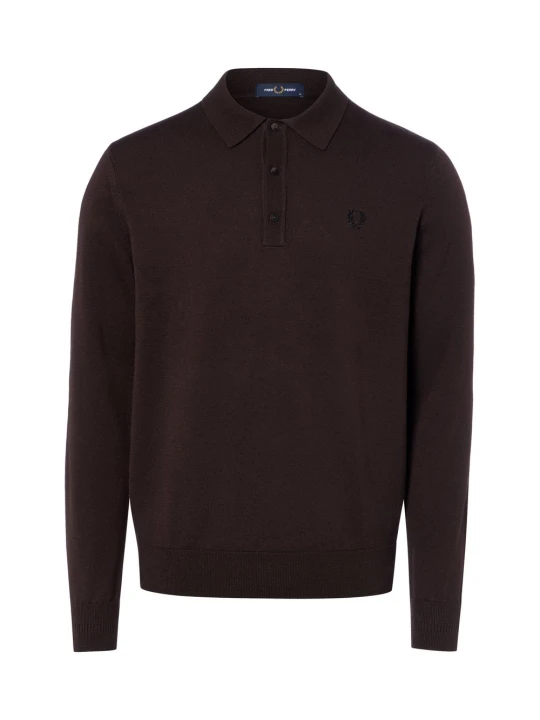 Zdjęcie produktu Fred Perry Sweter Mężczyźni Wełna brązowy