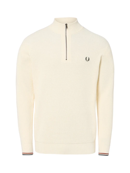 Zdjęcie produktu Fred Perry sweter z dzianiny Mężczyźni Bawełna biały