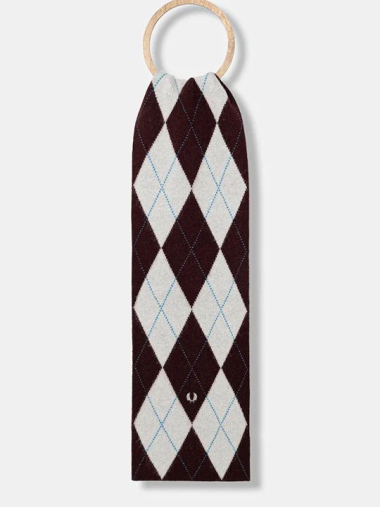 Zdjęcie produktu Fred Perry szalik wełniany bordowy
