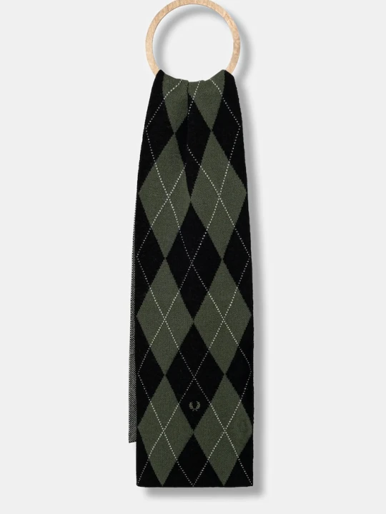 Zdjęcie produktu Fred Perry szalik wełniany zielony