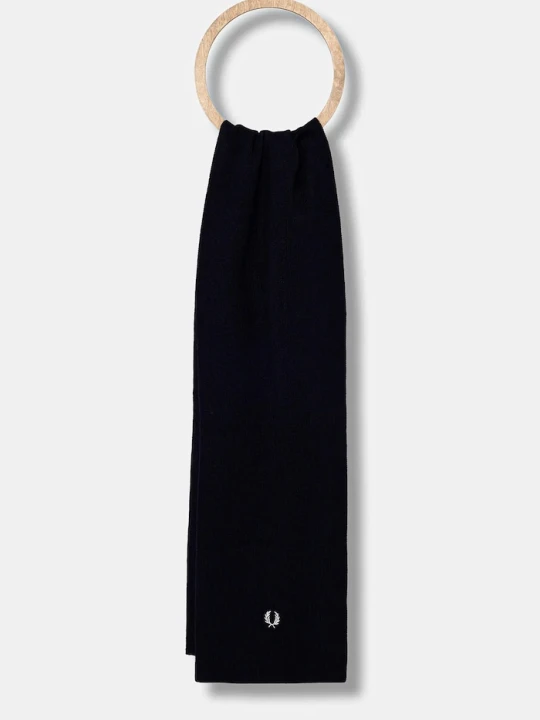 Zdjęcie produktu Fred Perry szalik z dodatkiem wełny granatowy