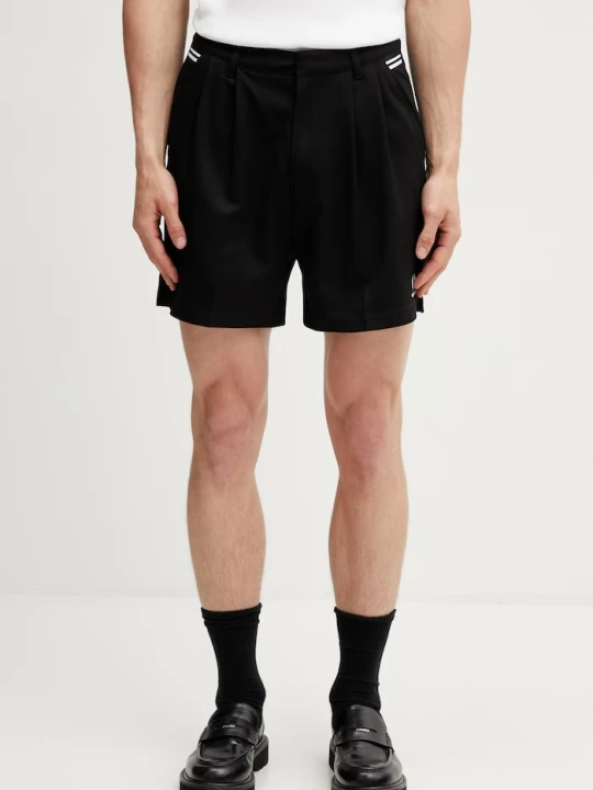 Zdjęcie produktu Fred Perry szorty eleganckie męskie z wiskozą x Kris Van Assche czarny