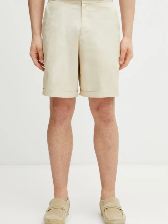 Zdjęcie produktu Fred Perry szorty męskie bawełniane beżowy