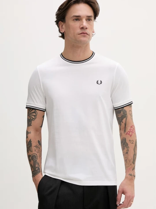 Zdjęcie produktu Fred Perry t-shirt męski bawełniany biały