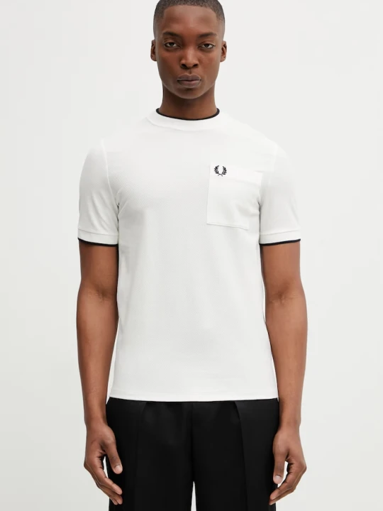 Zdjęcie produktu Fred Perry t-shirt bawełniany biały