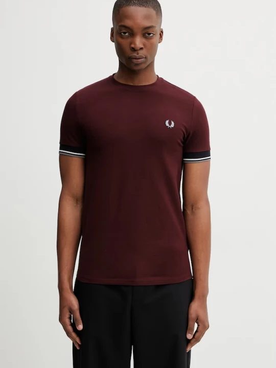 Zdjęcie produktu Fred Perry T-shirt męski bawełniany bordowy