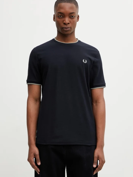 Zdjęcie produktu Fred Perry t-shirt bawełniany granatowy