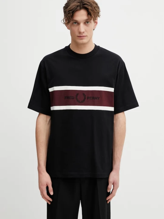 Zdjęcie produktu Fred Perry t-shirt bawełniany czarny