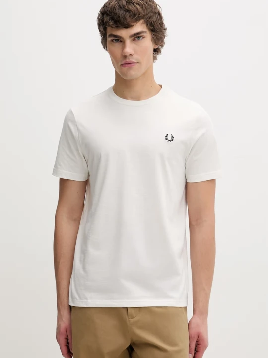 Zdjęcie produktu Fred Perry t-shirt bawełniany beżowy