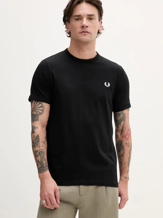 Zdjęcie produktu Fred Perry t-shirt bawełniany Ringer T-Shirt czarny